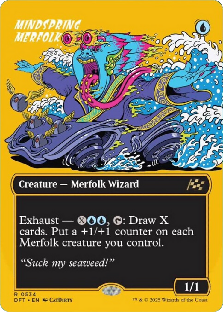 Mindspring Merfolk (Borderless) (First-Place Foil) [Aetherdrift] | Webway Games