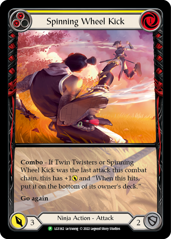 Spinning Wheel Kick (Yellow) [LGS142] (Promo)  Rainbow Foil | Webway Games
