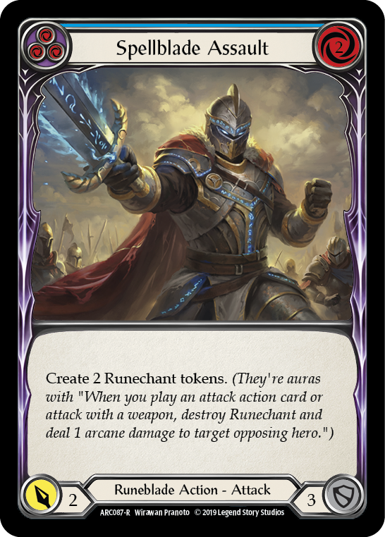 Spellblade Assault (Blue) [ARC087-R] (Arcane Rising)  1st Edition Normal | Webway Games