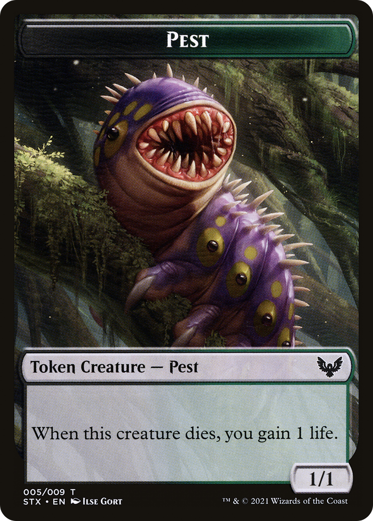 Pest // Jace, Telepath Unbound Emblem Double-Sided Token [Secret Lair: From Cute to Brute Tokens] | Webway Games