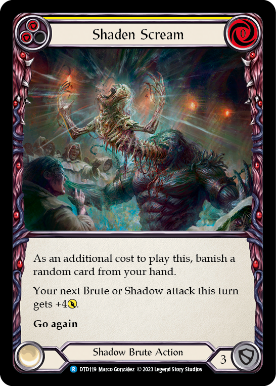 Shaden Scream (Yellow) [DTD119] (Dusk Till Dawn)  Rainbow Foil | Webway Games