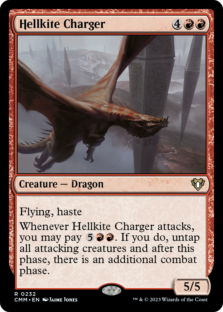 Hellkite Charger (Foil Etched) [Commander Masters] | Webway Games