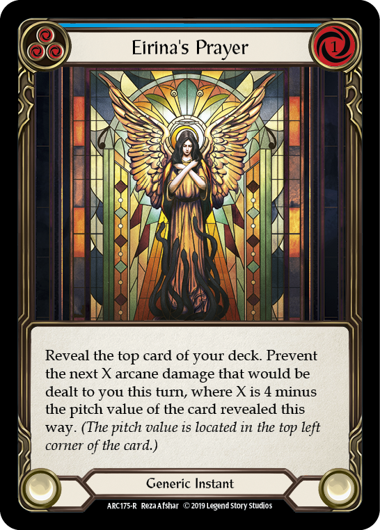Eirina's Prayer (Blue) [ARC175-R] (Arcane Rising)  1st Edition Normal | Webway Games