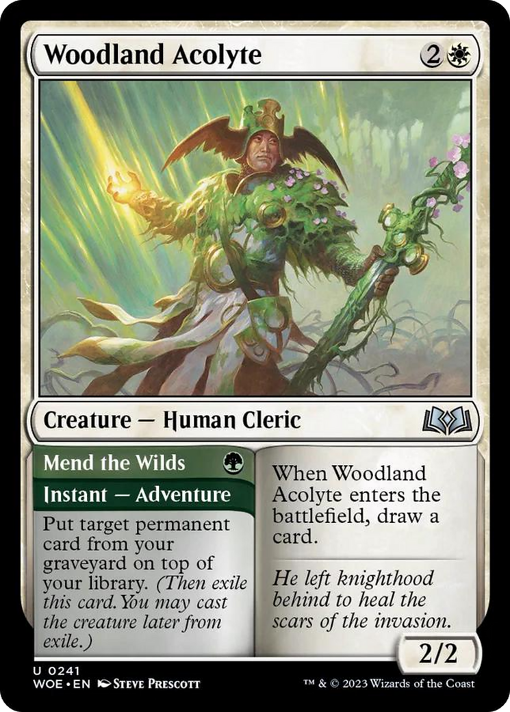 Woodland Acolyte // Mend the Wilds [Wilds of Eldraine] | Webway Games