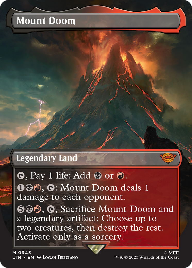 Mount Doom (Borderless Alternate Art) [The Lord of the Rings: Tales of Middle-Earth] | Webway Games