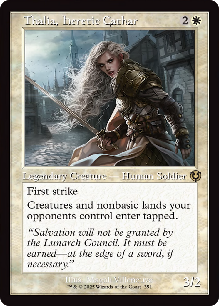 Thalia, Heretic Cathar (Retro Frame) [Innistrad Remastered] | Webway Games