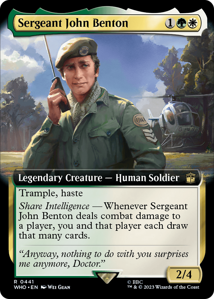 Sergeant John Benton (Extended Art) [Doctor Who] | Webway Games