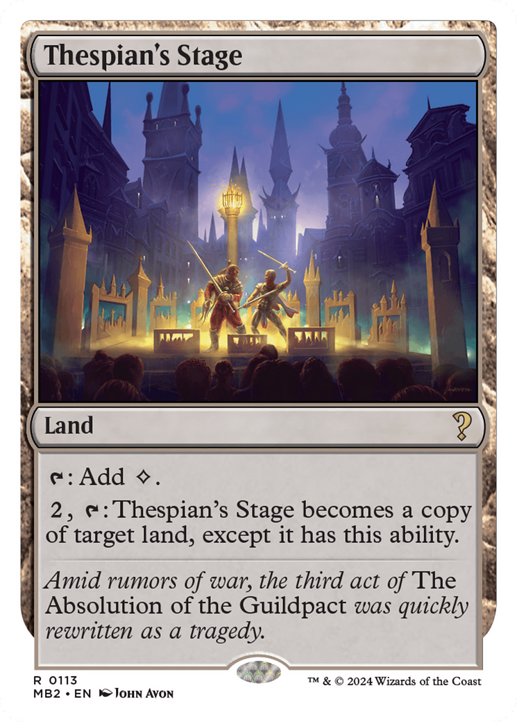 Thespian's Stage (White Border) [Mystery Booster 2] | Webway Games
