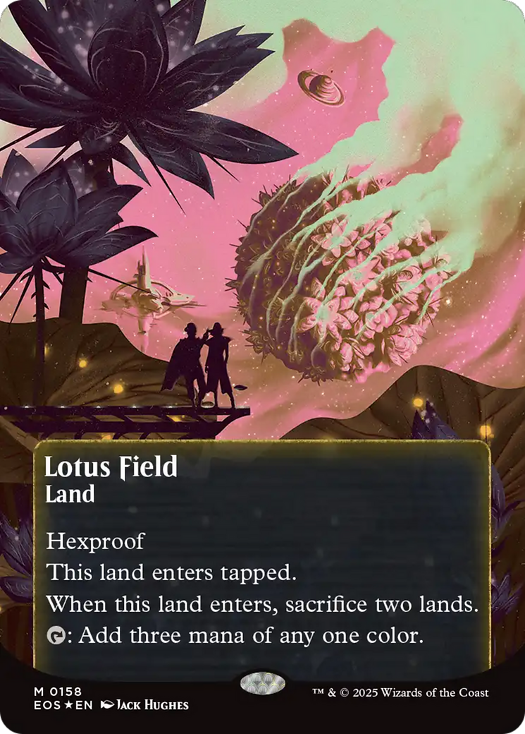 Lotus Field (0158) (Borderless) (Galaxy Foil) [Edge of Eternities: Stellar Sights] | Webway Games