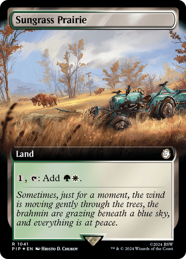 Sungrass Prairie (Extended Art) (Surge Foil) [Fallout] | Webway Games