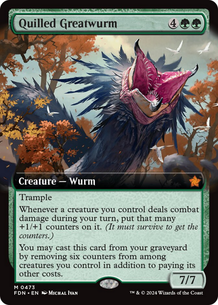 Quilled Greatwurm (Extended Art) [Foundations] | Webway Games