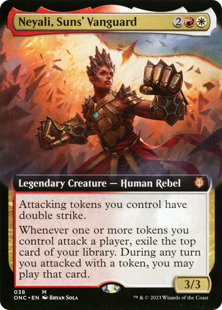 Neyali, Suns' Vanguard (Extended Art) [Phyrexia: All Will Be One Commander] | Webway Games