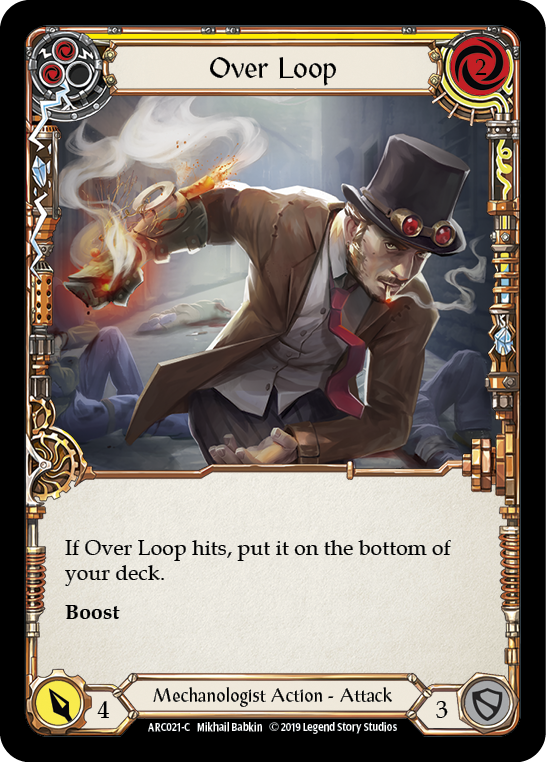 Over Loop (Yellow) [ARC021-C] (Arcane Rising)  1st Edition Rainbow Foil | Webway Games