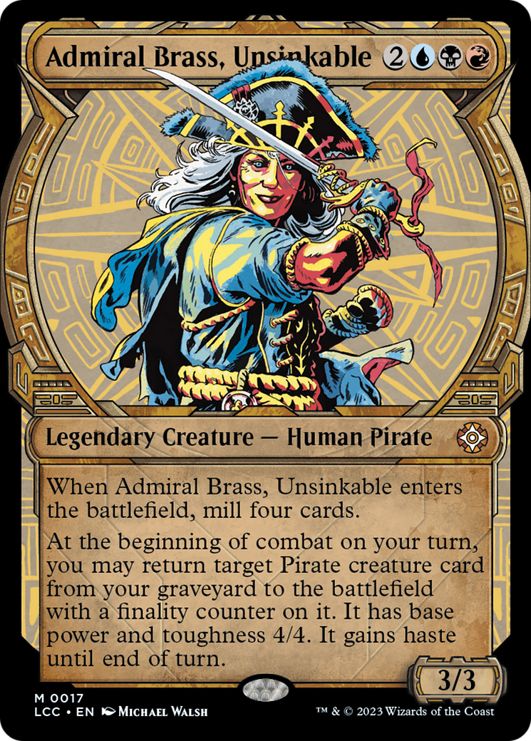Admiral Brass, Unsinkable (Showcase) [The Lost Caverns of Ixalan Commander] | Webway Games