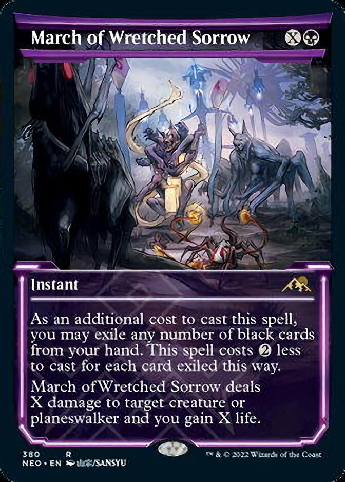 March of Wretched Sorrow (Showcase Soft Glow) [Kamigawa: Neon Dynasty] | Webway Games