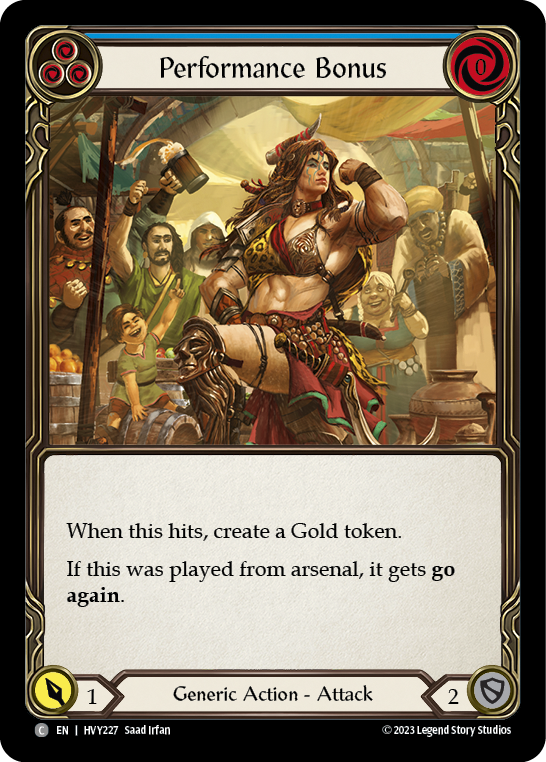 Performance Bonus (Blue) [HVY227] (Heavy Hitters)  Rainbow Foil | Webway Games