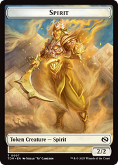 Spirit (0006) // Spirit (0007) Double-Sided Token [Tarkir: Dragonstorm Tokens] | Webway Games