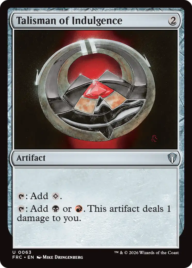 Talisman of Indulgence [Reality Fracture Commander] | Webway Games