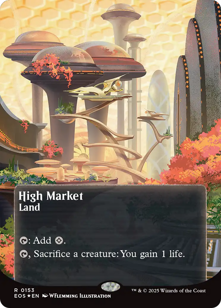 High Market (0153) (Borderless) (Galaxy Foil) [Edge of Eternities: Stellar Sights] | Webway Games