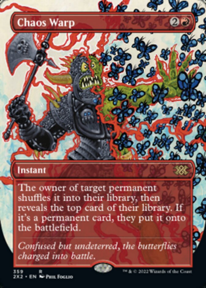 Chaos Warp (Borderless Alternate Art) [Double Masters 2022] | Webway Games