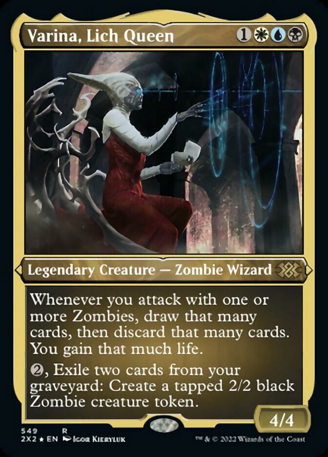 Varina, Lich Queen (Foil Etched) [Double Masters 2022] | Webway Games
