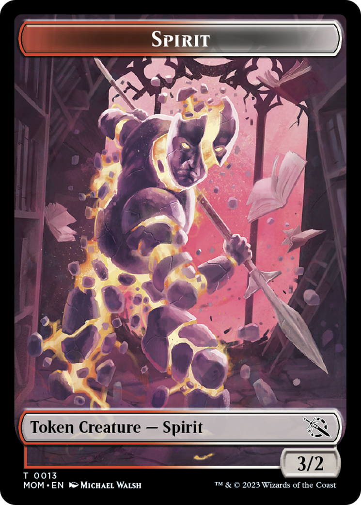 Warrior // Spirit (13) Double-Sided Token [March of the Machine Tokens] | Webway Games