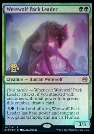 Werewolf Pack Leader [Dungeons & Dragons: Adventures in the Forgotten Realms Prerelease Promos] | Webway Games