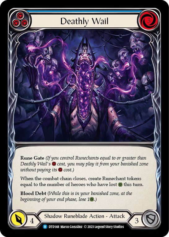 Deathly Wail (Blue) [DTD148] (Dusk Till Dawn)  Rainbow Foil | Webway Games