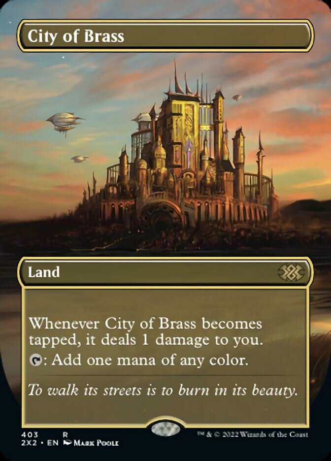 City of Brass (Borderless Alternate Art) [Double Masters 2022] | Webway Games
