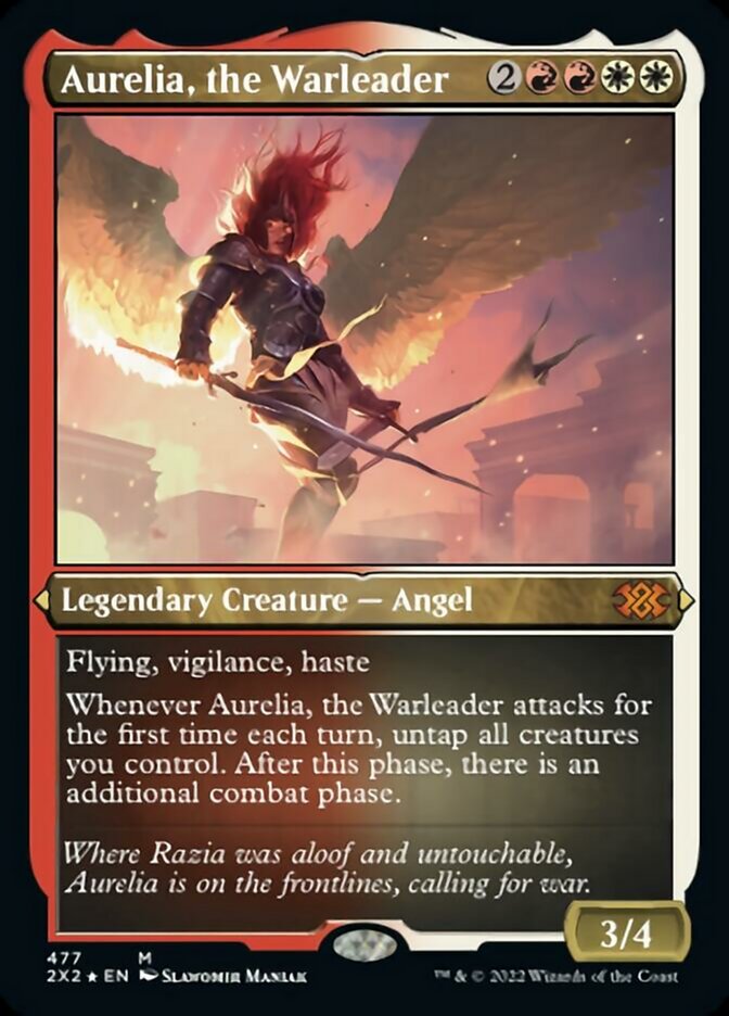 Aurelia, the Warleader (Foil Etched) [Double Masters 2022] | Webway Games