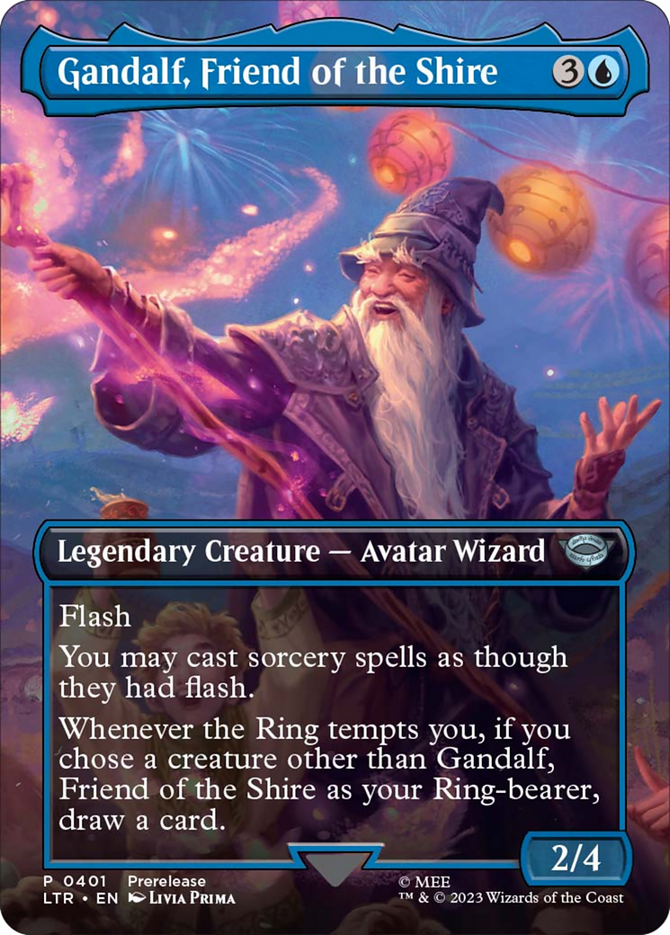 Gandalf, Friend of the Shire (Borderless Alternate Art) [The Lord of the Rings: Tales of Middle-Earth] | Webway Games