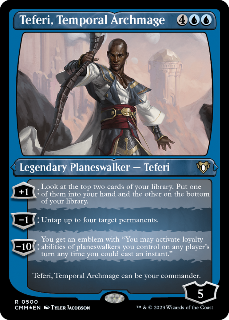 Teferi, Temporal Archmage (Foil Etched) [Commander Masters] | Webway Games