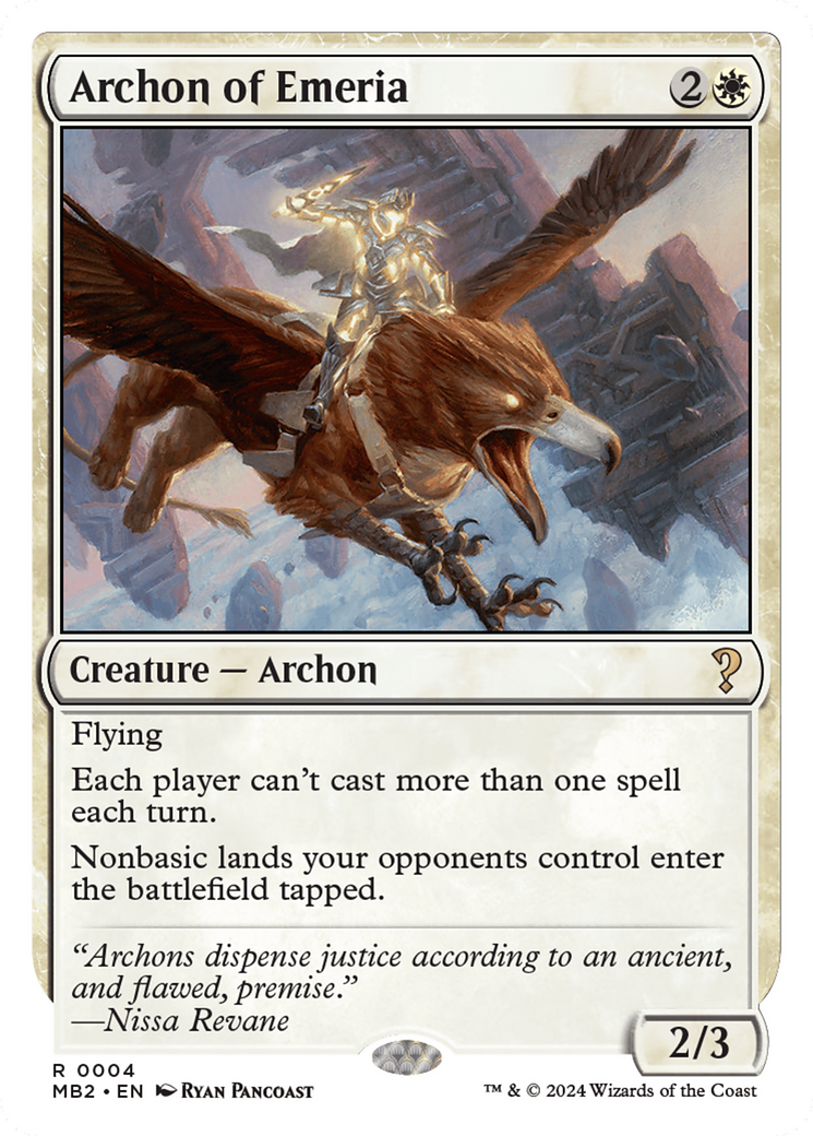 Archon of Emeria (White Border) [Mystery Booster 2] | Webway Games