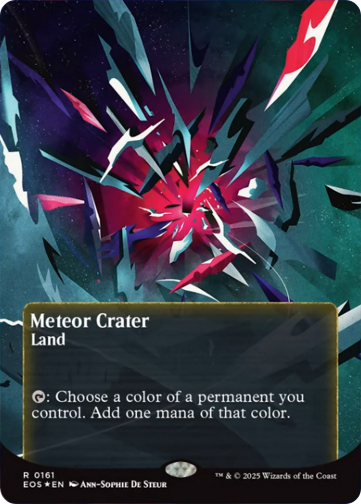 Meteor Crater (0161) (Borderless) (Galaxy Foil) [Edge of Eternities: Stellar Sights] | Webway Games