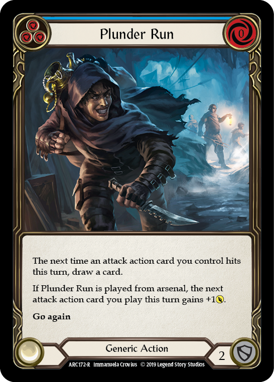 Plunder Run (Blue) [ARC172-R] (Arcane Rising)  1st Edition Normal | Webway Games