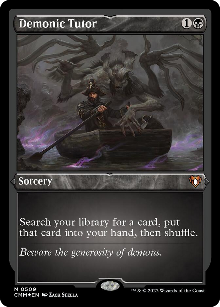 Demonic Tutor (Foil Etched) [Commander Masters] | Webway Games