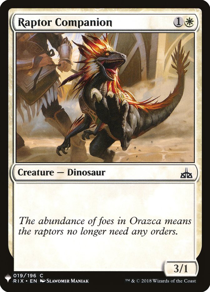 Raptor Companion [Mystery Booster] | Webway Games
