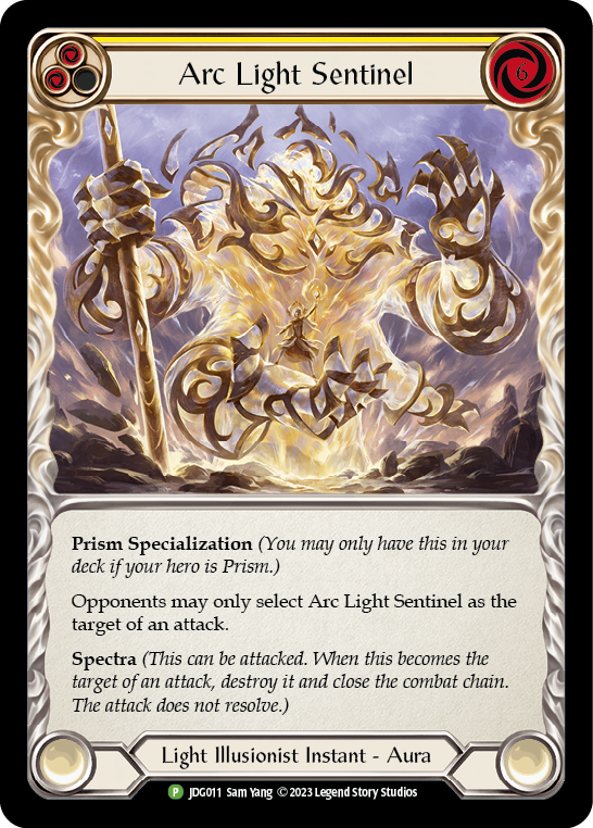 Arc Light Sentinel (Yellow) [JDG011] (Promo)  Cold Foil | Webway Games
