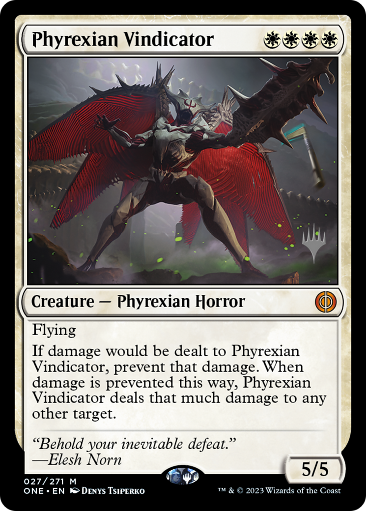 Phyrexian Vindicator (Promo Pack) [Phyrexia: All Will Be One Promos] | Webway Games