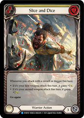 Slice and Dice (Yellow) [EVR058] (Everfest)  1st Edition Extended Art Rainbow Foil | Webway Games