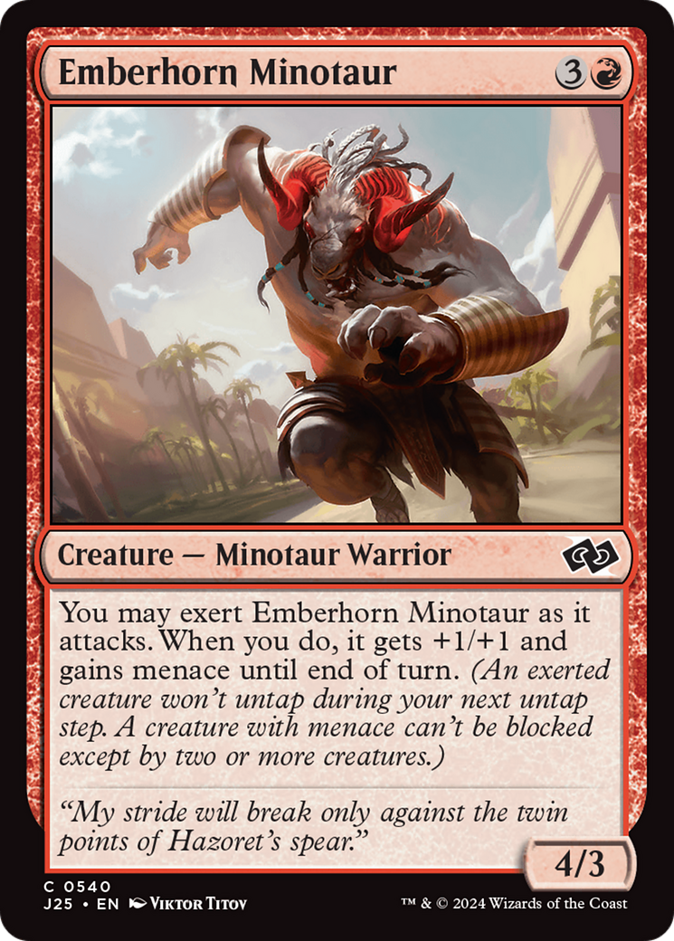 Emberhorn Minotaur [Foundations Jumpstart] | Webway Games