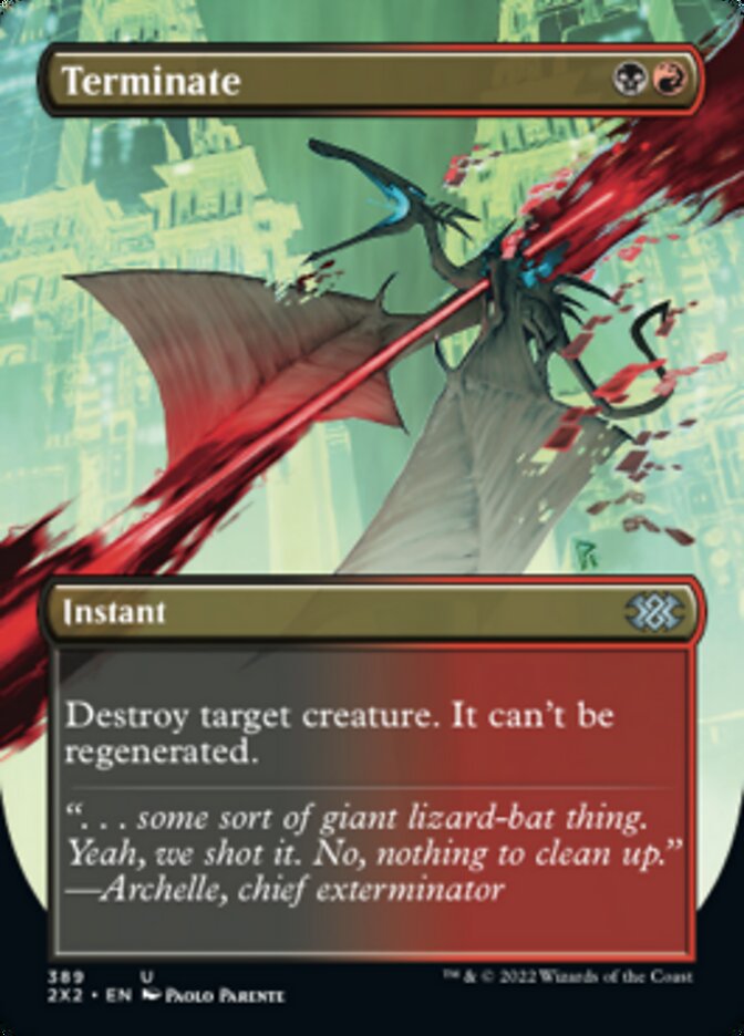 Terminate (Borderless Alternate Art) [Double Masters 2022] | Webway Games
