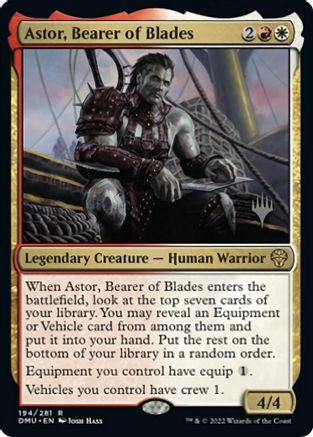 Astor, Bearer of Blades (Promo Pack) [Dominaria United Promos] | Webway Games