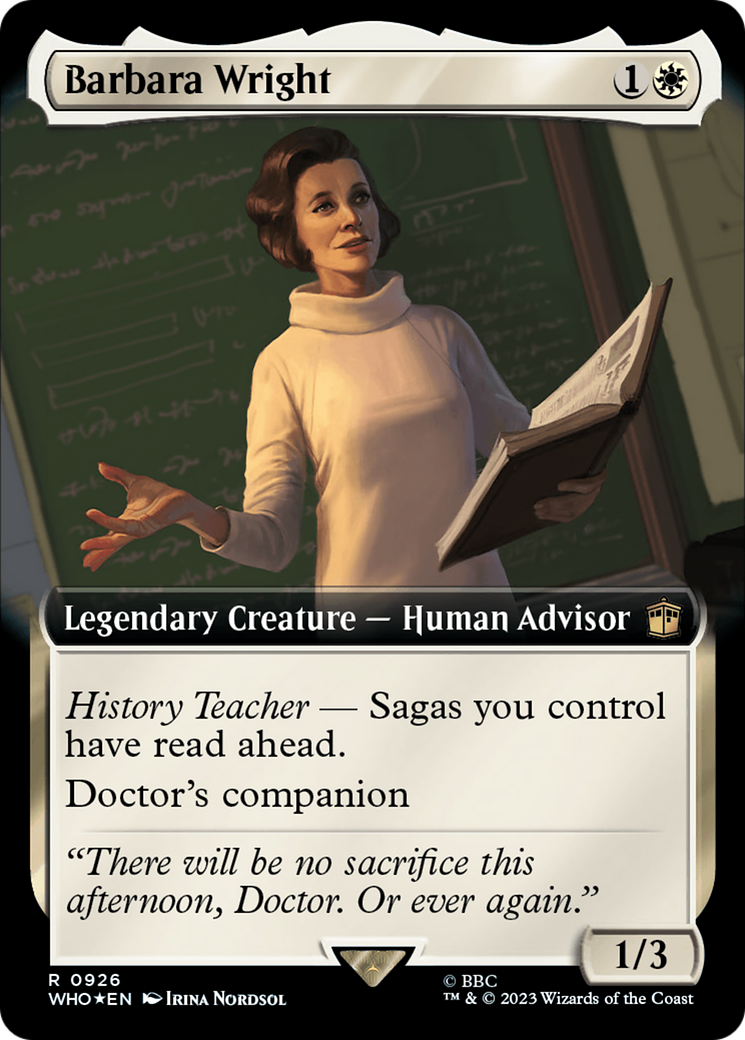 Barbara Wright (Extended Art) (Surge Foil) [Doctor Who] | Webway Games