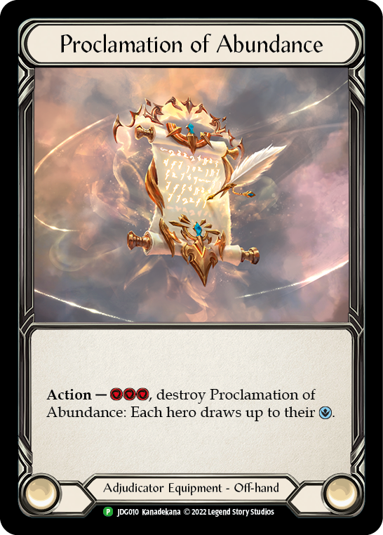 Proclamation of Abundance [JDG010] (Promo)  Rainbow Foil | Webway Games