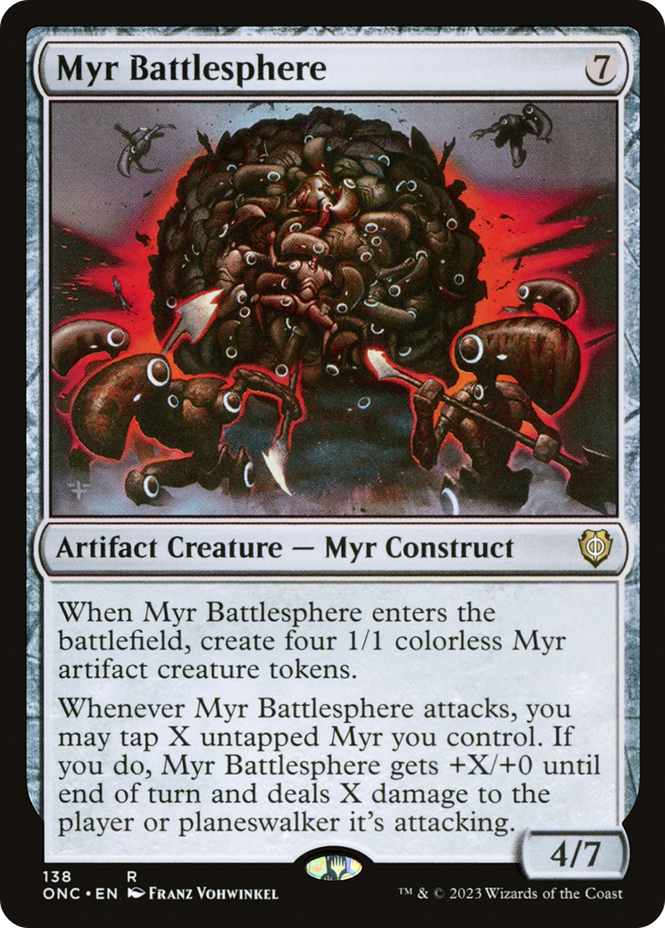 Myr Battlesphere [Phyrexia: All Will Be One Commander] | Webway Games