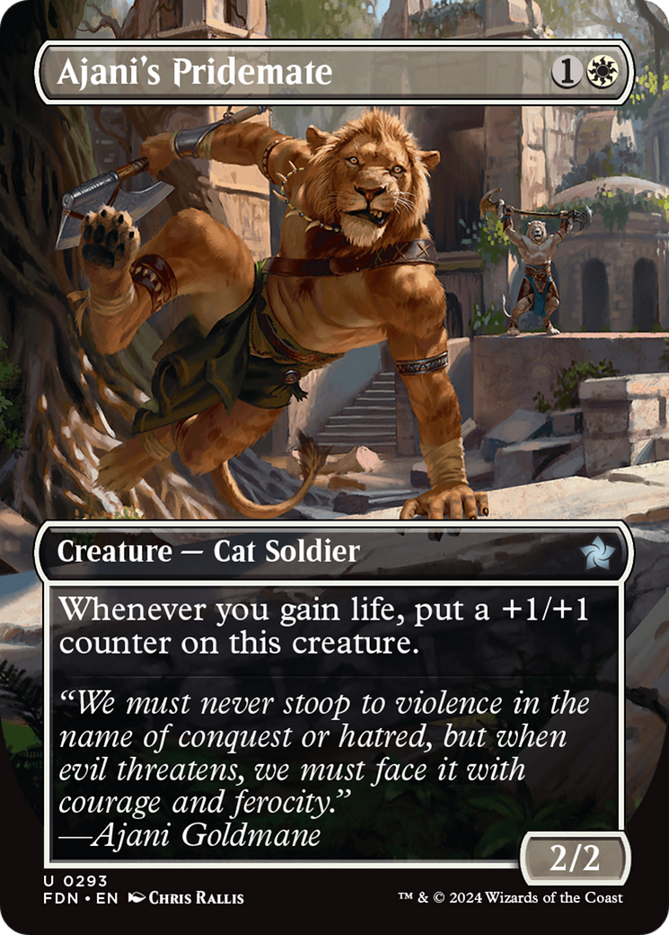 Ajani's Pridemate (Borderless) [Foundations] | Webway Games