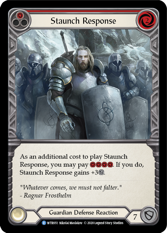 Staunch Response (Red) [U-WTR051] (Welcome to Rathe Unlimited)  Unlimited Rainbow Foil | Webway Games