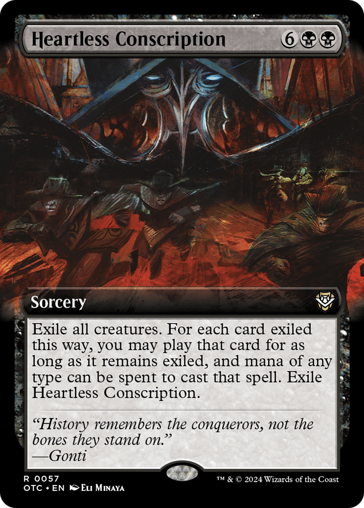 Heartless Conscription (Extended Art) [Outlaws of Thunder Junction Commander] | Webway Games