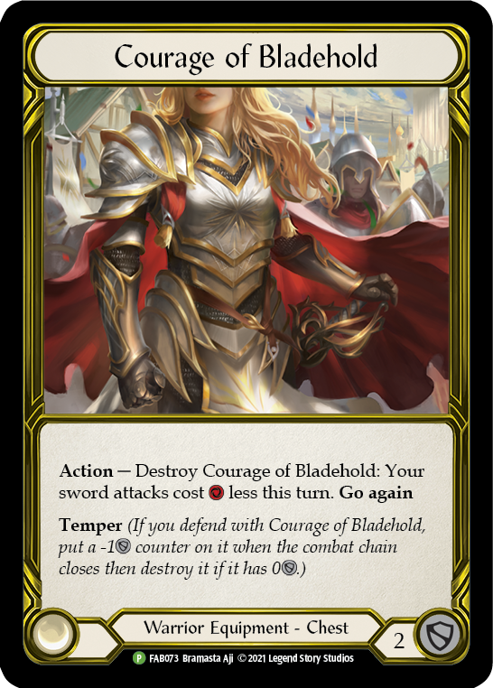 Courage of Bladehold (Golden) [FAB073] (Promo)  Cold Foil | Webway Games
